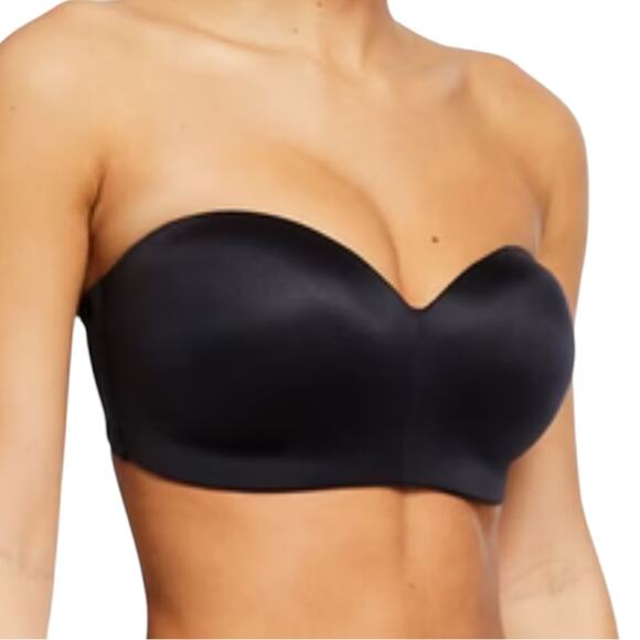 *NWOT Wacoal 854372 Staying Power Wire Free Strapless Black Bra – 32C - Picture 1 of 8